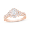 Thumbnail Image 0 of Oval & Round-Cut Diamond Engagement Ring 3/4 ct tw 14K Rose Gold