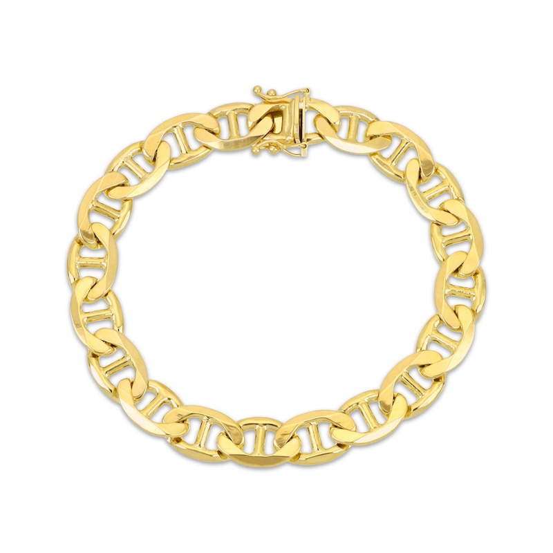 Solid Mariner Chain Bracelet 10.1mm 10K Yellow Gold 8.5"