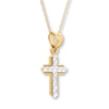 Thumbnail Image 2 of Cross Necklace 14K Yellow Gold 18"