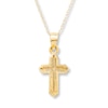 Thumbnail Image 3 of Cross Necklace 14K Yellow Gold 18"
