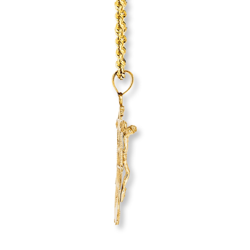 Cross Anchor Necklace 10K Yellow Gold 22"