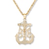 Thumbnail Image 3 of Cross Anchor Necklace 10K Yellow Gold 22"