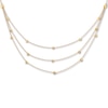 Thumbnail Image 0 of Triple Strand Station Necklace 14K Yellow Gold 17"