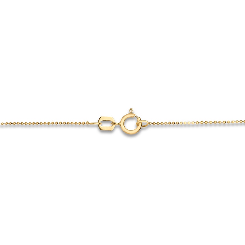 Triple Strand Station Necklace 14K Yellow Gold 17"
