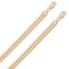 Thumbnail Image 1 of Hollow Curb Chain Necklace & Bracelet Set 10K Yellow Gold