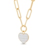 Thumbnail Image 1 of Diamond-Cut Heart Paperclip Necklace 14K Yellow Gold 18"