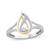 Thumbnail Image 0 of Love Ignited Diamond Flame Ring 1/5 ct tw Sterling Silver & 10K Yellow Gold
