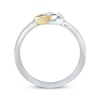 Thumbnail Image 2 of Love Ignited Diamond Flame Ring 1/5 ct tw Sterling Silver & 10K Yellow Gold