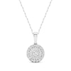 Thumbnail Image 0 of Lab-Created Diamonds by KAY Circle Halo Necklace 1/2 ct tw 10K White Gold 18"
