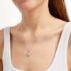 Thumbnail Image 1 of Lab-Created Diamonds by KAY Circle Halo Necklace 1/2 ct tw 10K White Gold 18"