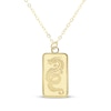 Thumbnail Image 0 of Dragon Dog Tag Necklace 14K Yellow Gold 18"
