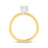 Thumbnail Image 2 of Lab-Created Diamonds by KAY Oval-Cut Solitaire Engagement Ring 1 ct tw 14K Yellow Gold (F/SI2)