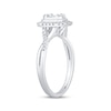 Thumbnail Image 1 of Baguette & Round-Cut Multi-Diamond Center Engagement Ring 1/3 ct tw 14K White Gold