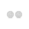 Thumbnail Image 1 of Lab-Created Diamonds by KAY Circle Halo Stud Earrings 1/2 ct tw 10K White Gold