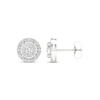 Thumbnail Image 2 of Lab-Created Diamonds by KAY Circle Halo Stud Earrings 1/2 ct tw 10K White Gold