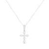 Thumbnail Image 0 of Lab-Created Diamonds by KAY Cross Necklace 1/3 ct tw 14K White Gold 18"