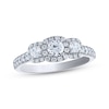 Thumbnail Image 0 of Memories Moments Magic Round-Cut Diamond Three-Stone Engagement Ring 1/2 ct tw 14K White Gold