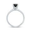 Thumbnail Image 2 of Black Diamond Solitaire Ring 1 ct tw 14K White Gold