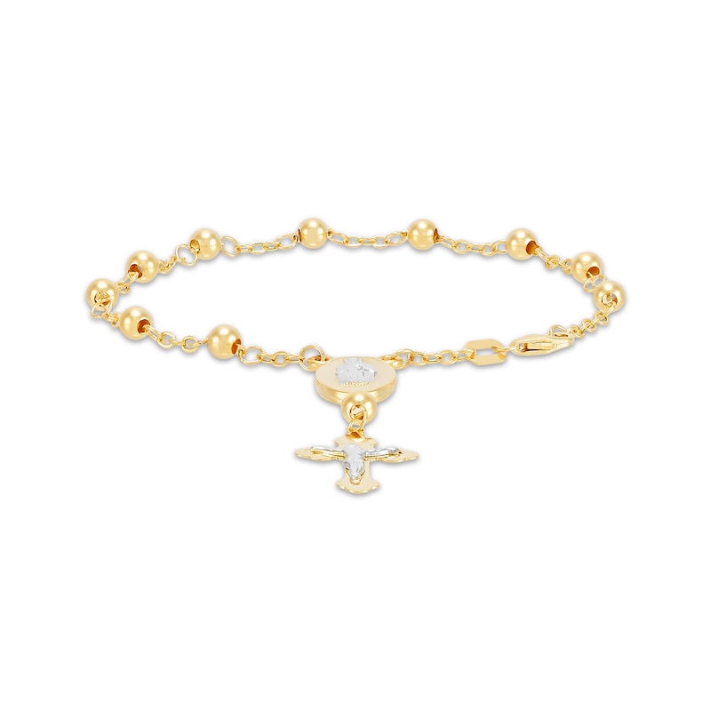 Rosary Bracelet 14K Yellow Gold 7.5"