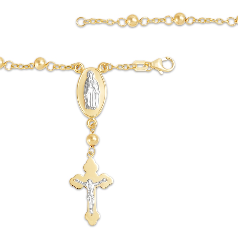 Rosary Bracelet 14K Yellow Gold 7.5"