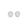 Thumbnail Image 1 of Lab-Created Diamonds by KAY Halo Stud Earrings 1/2 ct tw 14K White Gold (F/SI2)