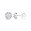 Thumbnail Image 2 of Lab-Created Diamonds by KAY Halo Stud Earrings 1/2 ct tw 14K White Gold (F/SI2)