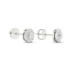 Thumbnail Image 3 of Lab-Created Diamonds by KAY Halo Stud Earrings 1/2 ct tw 14K White Gold (F/SI2)