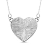 Thumbnail Image 0 of Your Own Fingerprint Heart Necklace Sterling Silver 18"