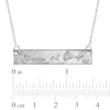 Thumbnail Image 3 of Your Own Handwriting Embossed Bar Necklace Sterling Silver 18"