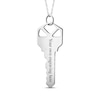 Thumbnail Image 1 of Your Own Handwriting Cutout Key Necklace Sterling Silver 18"
