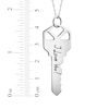 Thumbnail Image 3 of Your Own Handwriting Cutout Key Necklace Sterling Silver 18"