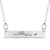 Thumbnail Image 0 of Your Own Handwriting Bar Necklace Sterling Silver 18"