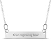 Thumbnail Image 1 of Your Own Handwriting Bar Necklace Sterling Silver 18"