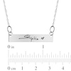 Thumbnail Image 3 of Your Own Handwriting Bar Necklace Sterling Silver 18"