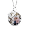 Thumbnail Image 0 of Rope Edge Photo & Initial Charms Necklace Sterling Silver 18"