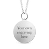 Thumbnail Image 1 of Small Round Photo Charm Necklace Sterling Silver 18"