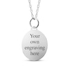 Thumbnail Image 1 of Small Oval Photo Charm Necklace Sterling SIlver 18"