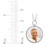 Thumbnail Image 2 of Small Round Rope Edge Photo Charm Necklace Sterling Silver 18"