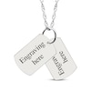 Thumbnail Image 1 of Double Dog Tag Photo & Footprints Swivel Necklace Sterling Silver 18"