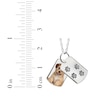 Thumbnail Image 2 of Double Dog Tag Photo & Footprints Swivel Necklace Sterling Silver 18"