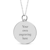 Thumbnail Image 1 of Double Round Photo & Handwritten Message Charm Swivel Necklace Sterling Silver 18"