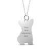 Thumbnail Image 1 of Pet Outline Charm Necklace Sterling Silver 18"