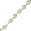 Thumbnail Image 1 of Love Ignited Diamond Flame Link Bracelet 3/4 ct tw 10K Two-Tone Gold 7"