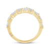 Thumbnail Image 2 of Monique Lhuillier Bliss Pear-Shaped & Round-Cut Lab-Created Diamond Anniversary Ring 2 ct tw 18K Yellow Gold