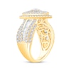 Thumbnail Image 1 of Baguette & Round-Cut Multi-Diamond Center Engagement Ring 2-1/4 ct tw 14K Yellow Gold