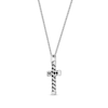 Thumbnail Image 1 of Men's Chain Link Cross Necklace Black Ion-Plated Stainless Steel 24"
