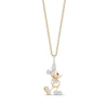 Thumbnail Image 0 of Disney Treasures 100 Years of Disney Diamond Mickey Mouse Necklace 1/8 ct tw 10K Yellow Gold 19"