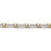 Thumbnail Image 0 of Previously Owned Bracelet 2 ct tw Round Diamonds 10K Two-Tone Gold