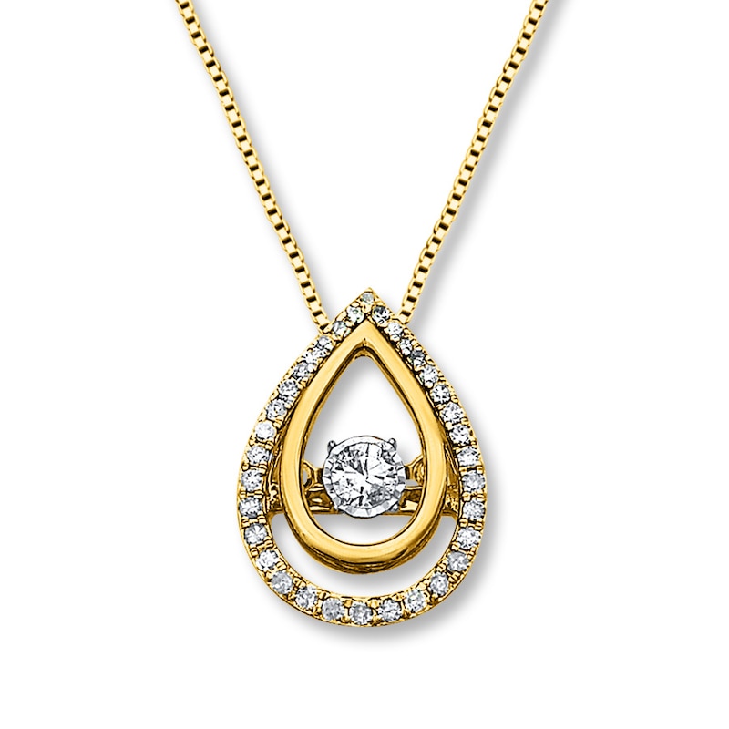 Previously Owned Unstoppable Love Diamond Necklace 1/4 ct tw 10K Yellow Gold 18"