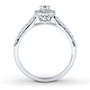Thumbnail Image 1 of Previously Owned Diamond Engagement Ring 3/8 ct tw Round-cut 10K White Gold